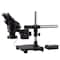 Amscope 3.5X-45X Black Stereo Zoom Microscope With Single-Arm Boom Stand With 80-LED Ring Light SM-3BX-80MB-B - alternate 1